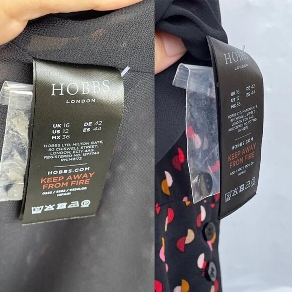 HOBBS LONDON Alex Midi Dress size 12 - Picture 14 of 16